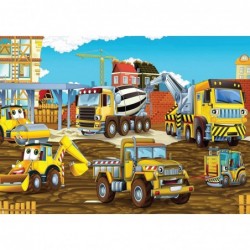 100 Piece Jigsaw Puzzle for Adults and Kids Colorful Children Themed Puzzle Game Construction Vehicles $19.94 Jigsaw Puzzles