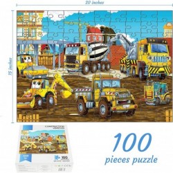 100 Piece Jigsaw Puzzle for Adults and Kids Colorful Children Themed Puzzle Game Construction Vehicles $19.94 Jigsaw Puzzles