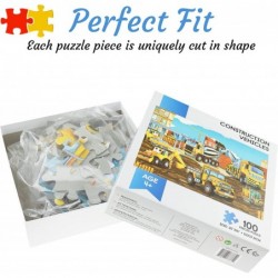 100 Piece Jigsaw Puzzle for Adults and Kids Colorful Children Themed Puzzle Game Construction Vehicles $19.94 Jigsaw Puzzles