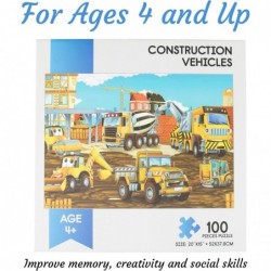 100 Piece Jigsaw Puzzle for Adults and Kids Colorful Children Themed Puzzle Game Construction Vehicles $19.94 Jigsaw Puzzles