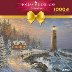 Thomas Kinkade - Holiday - Christmas Lighthouse - 1000 Piece Jigsaw Puzzle $21.91 Jigsaw Puzzles