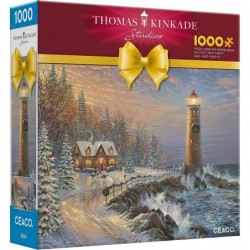 Thomas Kinkade - Holiday - Christmas Lighthouse - 1000 Piece Jigsaw Puzzle $21.91 Jigsaw Puzzles