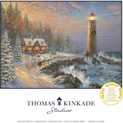 Thomas Kinkade - Holiday - Christmas Lighthouse - 1000 Piece Jigsaw Puzzle $21.91 Jigsaw Puzzles