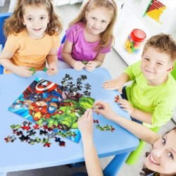 Disney Puzzles for Kids Ages 4-8 Avengers Puzzles 100 Pieces in a Metal Box Superhero Puzzles for Kids 100 Pieces Educational...