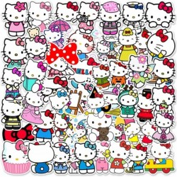 Kawaii Kitty Stickers Cute Cat Stickers for Kids Stickers for Water Bottles 50 PCS Vinyl Kids Stickers Cute Cartoon Stickers ...