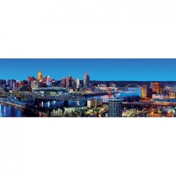 1000 Piece Jigsaw Puzzle for Adults Family Or Kids - Cincinnati Panoramic - 13"x39 $34.21 Jigsaw Puzzles