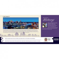 1000 Piece Jigsaw Puzzle for Adults Family Or Kids - Cincinnati Panoramic - 13"x39 $34.21 Jigsaw Puzzles