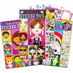 Make a Face Sticker Books Set for Girls Kids Toddlers -- 3 Deluxe Face Sticker Books Featuring Diva Fashion Princess and Pet ...