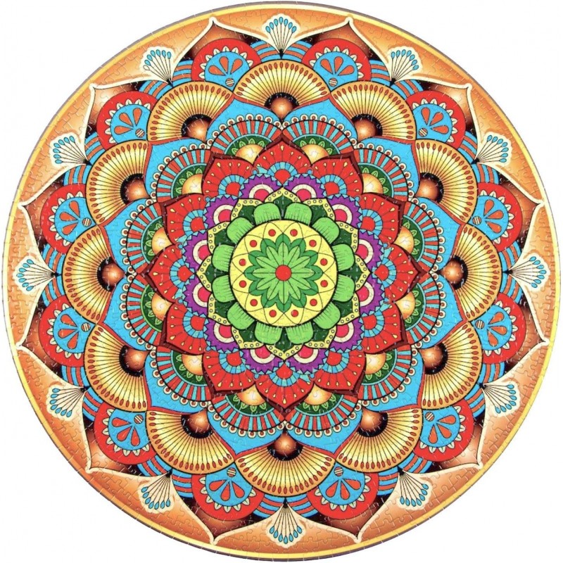 Jigsaw Puzzle 1000 Pieces for Adults. Colorful Round Mandala $21.05 Jigsaw Puzzles