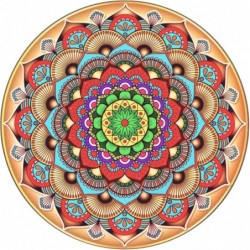 Jigsaw Puzzle 1000 Pieces for Adults. Colorful Round Mandala $21.05 Jigsaw Puzzles