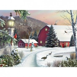 - 500 Piece Jigsaw Puzzle for Adults – ‘in The Still Light of Dawn’ 500 pc Large Piece Winter Jigsaw by Artist Alan Giana - 1...