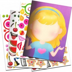 Make a Face Sticker Books Set for Girls Kids Toddlers -- 3 Deluxe Face Sticker Books Featuring Diva Fashion Princess and Pet ...