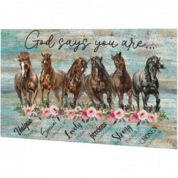 God Says You are Jigsaw Puzzle Horse Motivational Wooden Jigsaw Puzzle Farm Horse Animal Puzzle Jigsaw Game Toy Gift for Adul...