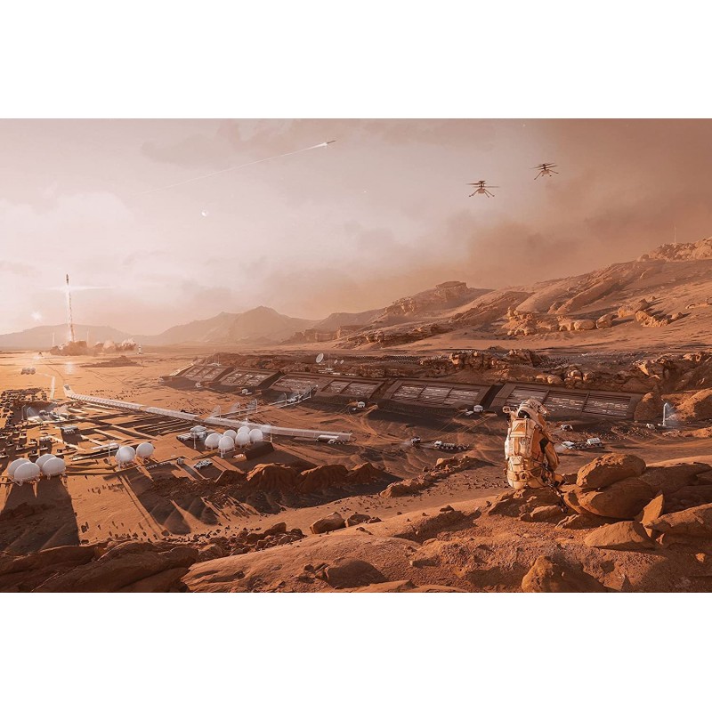 Mars Colony Jigsaw Puzzle 1000 Pieces - Difficult Jigsaw Puzzles 1000 Pieces - Challenge Yourself with 1000 Piece Puzzles for...