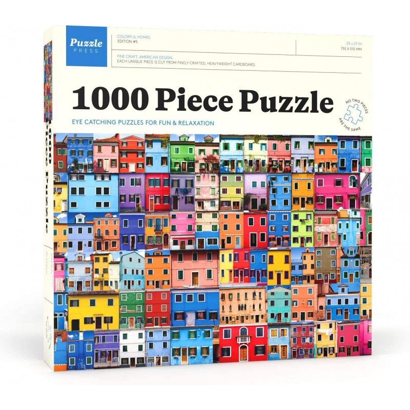 | Colorful Houses Picture Puzzle 1000 Piece Family Jigsaw Puzzle - Beautiful Colorful Architecture Puzzles $17.16 Jigsaw Puzzles