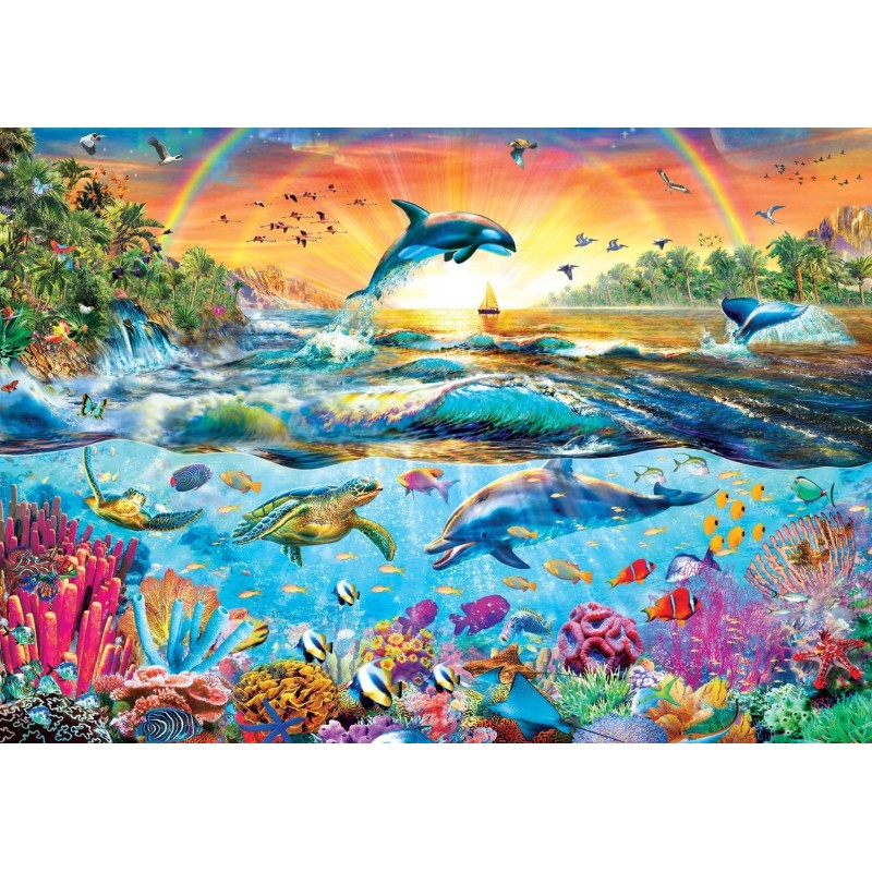 - Amazing Nature Collection - Tropical Paradise - 500 Piece Jigsaw Puzzle Multicolor 21.25"L X 15"W $26.44 Jigsaw Puzzles