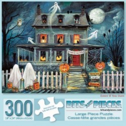 Value Set of Three - 300 Piece Jigsaw Puzzles for Adults - Large Piece 300 pc Halloween Jigsaws by Artist Ruane Manning - 18”...