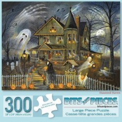 Value Set of Three - 300 Piece Jigsaw Puzzles for Adults - Large Piece 300 pc Halloween Jigsaws by Artist Ruane Manning - 18”...