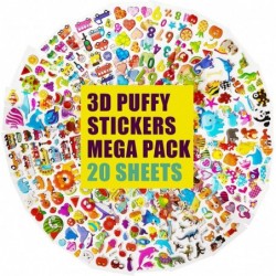 Stickers for Kids 500+ Puffy Stickers 3D Kids Stickers for Scrapbooking Bullet Journal Including Animal Numbers Fruits Fish D...