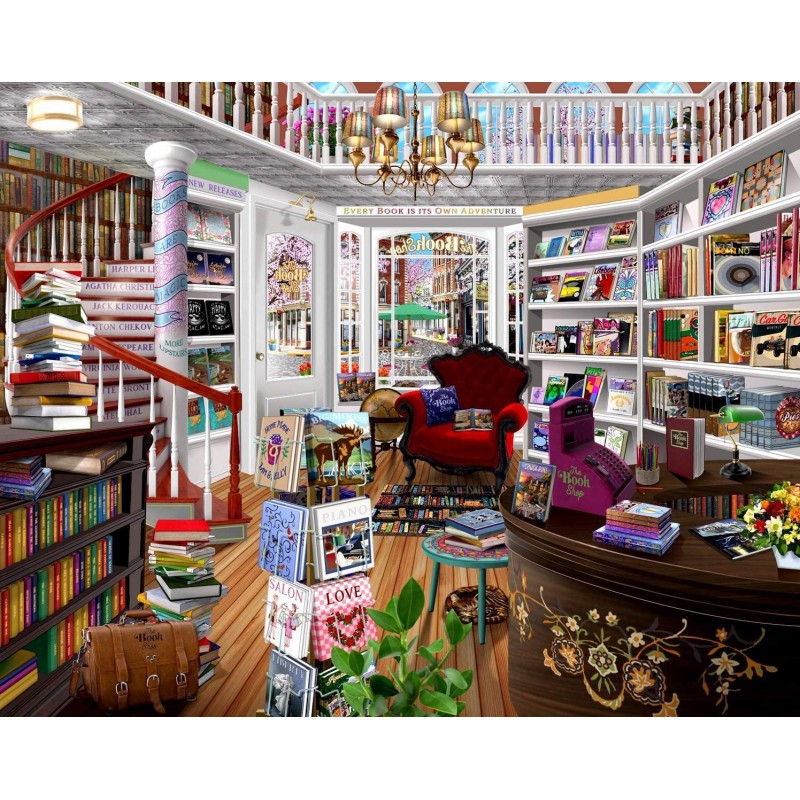 The Book Shop 1000 pc Jigsaw Puzzle $32.18 Jigsaw Puzzles