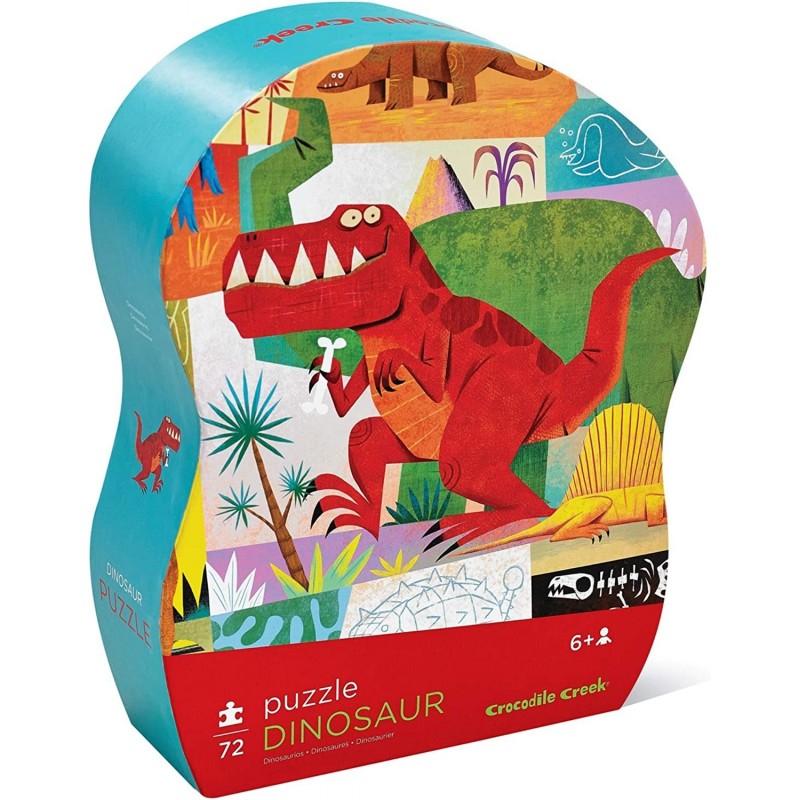 Dinosaur - 72-piece Junior Jigsaw Puzzle - for Kids Ages 5 Years and Up - Heavy-Duty Box for Storage - Finished Puzzle is 14”...