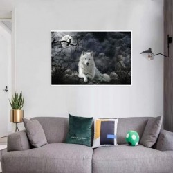 WACYDSD Jigsaw Puzzle 1000 Piece Crow and White Wolf Adult Puzzle Kids Puzzle Wooden Puzzle Toy DIY Kit Home Decor 75x50cm $5...