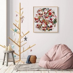 Wooden Puzzles for Adults and Kids 9.8 * 10.1in Christmas Jigsaw Wooden Puzzle with Unique Colorful Christmas Elements Shape ...