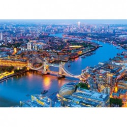 1000 Piece Jigsaw Puzzle Aerial View of London England Puzzle Big Ben and River Thames Puzzle Adult Puzzle C-104291-2 $31.64 ...