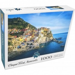 1000 Piece Jigsaw Puzzle for Adults and Teens (27.5in x 19.5in) Beautiful Cinque Terre Manarola Thick and Sturdy Pieces with ...