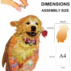 Wooden Jigsaw Puzzles for Adults and Kids Animal Shaped Puzzle Dog Fun Gift for Family Friends Wooden Puzzle for Adults (M-11...