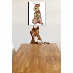 Jigsaw Wooden Puzzles for Adults 6.9 * 13.3in Colored Animals Wooden Puzzles Dog Wooden Puzzles for Kids Unique Colors and Sh...