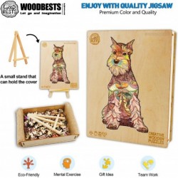 Jigsaw Wooden Puzzles for Adults 6.9 * 13.3in Colored Animals Wooden Puzzles Dog Wooden Puzzles for Kids Unique Colors and Sh...