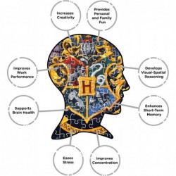 Harry Potter Puzzle Hogwarts Logo (1000 Piece Jigsaw Puzzle) - Officially Licensed Harry Potter Merchandise & Collectibles - ...