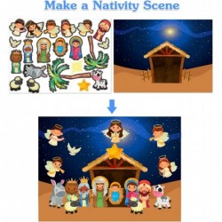 Nativity Stickers 24 Sheets Make a Nativity Scene Sticker Funny Christmas Crafts for Religious Party Favor Nativity Scene Par...