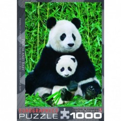 Panda and Baby 1000 Piece Puzzle Multicolor 6000-0173 $37.98 Jigsaw Puzzles