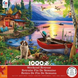 Weekend Retreat Collection - Lakeside Cabin - 1000 Piece Jigsaw Puzzle $24.43 Jigsaw Puzzles