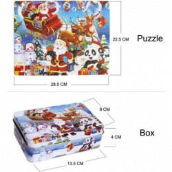 100 Piece Wooden Jigsaw Puzzle Merry Christmas Xmas Santa Claus Early Childhood Education Puzzle Wooden Cartoon Toys $15.59 J...