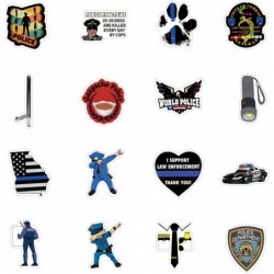 52Pcs Police Officer Badge Name Tag Stickers Pack Funny Cool Vinyl Waterproof Sticker Decals for Water Bottle Skateboard Lapt...