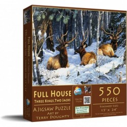 Full House Three Kings Two Jacks 550 pc Jigsaw Puzzle by SunsOut $33.90 Jigsaw Puzzles