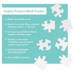 Blank Heart Puzzle for Decorating Jigsaw Activity Use As Party Favors DIY Invites and More - White Sturdy – 6 x 8 Inches 8 Pi...