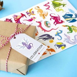 Dragon Stickers 530 Counts Cute Cartoon Dragon Adhesive Sticker for Water Bottles Art Toys Crafts Kids Boys Toddlers Invitati...