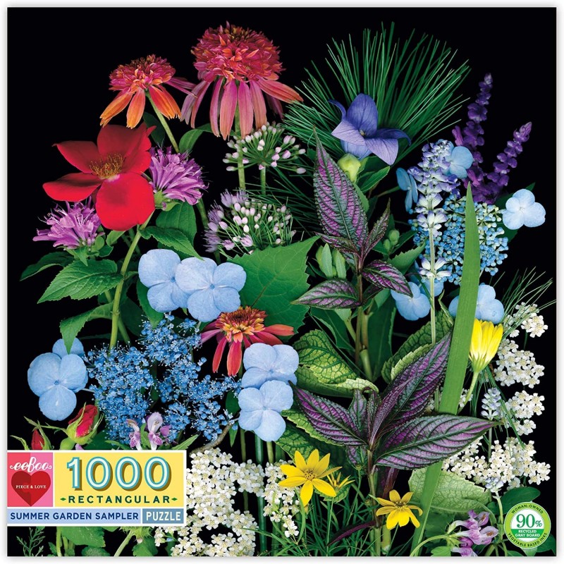 Piece and Love Summer Garden 1000 piece rectangular adult Jigsaw Puzzle $38.08 Jigsaw Puzzles