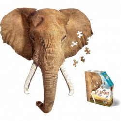 ELEPHANT 300 Piece Jigsaw Puzzle For Ages 10 and up - 6017 - Unique-Shaped Border Challenging Random Cut Deluxe Five-Sided Bo...