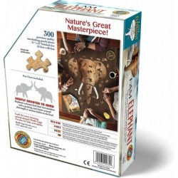 ELEPHANT 300 Piece Jigsaw Puzzle For Ages 10 and up - 6017 - Unique-Shaped Border Challenging Random Cut Deluxe Five-Sided Bo...