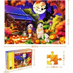 500 Piece Puzzles for Adults Halloween Holiday Dog Puppy Jigsaw Puzzles 500 Pieces Family Decorations Unique Birthday Present...