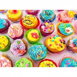 Jigsaw Puzzle 1000 Pieces for Adults Cupcakes Puzzle Game Good Gift for Adults Parents Home Decor $16.09 Jigsaw Puzzles