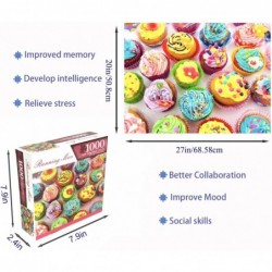 Jigsaw Puzzle 1000 Pieces for Adults Cupcakes Puzzle Game Good Gift for Adults Parents Home Decor $16.09 Jigsaw Puzzles