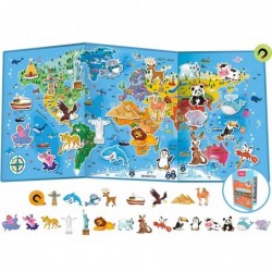 World Map Puzzle for Kids Magnetic World Map Puzzle Magnet Jigsaw Puzzle for Kids Ages 4-8 Learning Educational Toys Homescho...