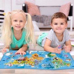 World Map Puzzle for Kids Magnetic World Map Puzzle Magnet Jigsaw Puzzle for Kids Ages 4-8 Learning Educational Toys Homescho...