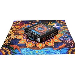 Huaxia Creature Puzzle A Peacock in His Pride Round Large Paper Puzzle 1000 Pieces Jigsaw Puzzle Kids Adult Difficult and Cha...